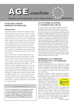 Age Newsletter settembre 2014