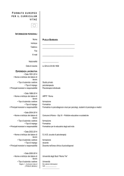formato europeo per il curriculum vitae