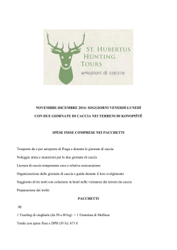 novembre-dicembre 2014 - Caccia in Repubblica Ceca