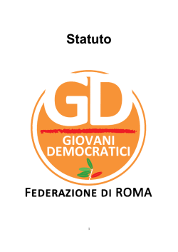 statuto gd roma - Giovani Democratici ROMA