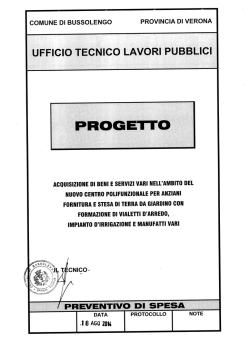 preventivo di spesa - Comune di Bussolengo