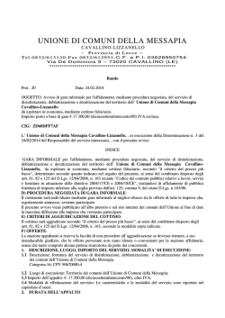 Bando e allegati - Unione di Comuni della Messapia