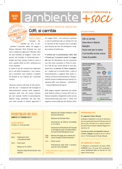 CdA, si cambia - Manutencoop Societ&agrave; Cooperativa