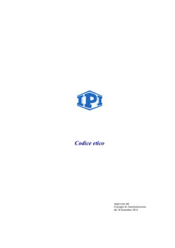Codice Etico Gruppo IPI approvato CdA 10.9.2014