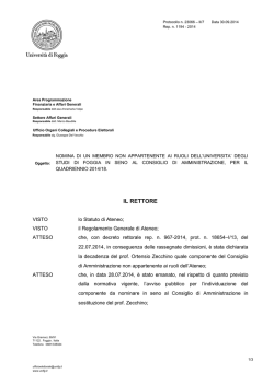 Modifica composizione del Consiglio di Amministrazione