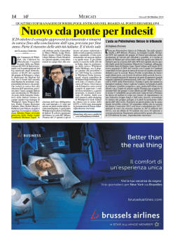 Nuovo cda ponte per Indesit - Lombardi Molinari Segni Studio legale