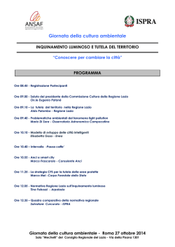 Inquinamento Luminoso e Tutela del Territorio - ISPRA