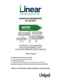 Fascicolo informativo auto