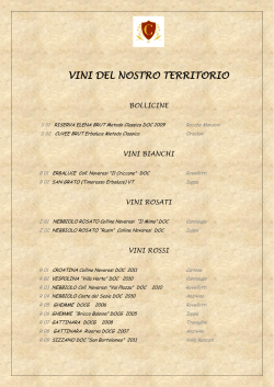 carta dei vini - Cortese Hotel