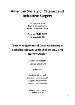 American Society of Cataract and Refractive Surgery