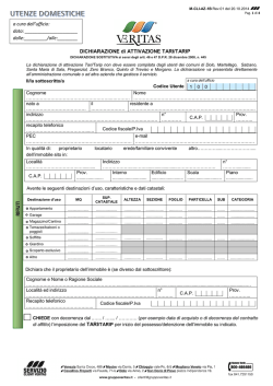 Attivazione TARI utenze domestiche