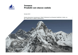 Invesco Prodotti con stacco cedola