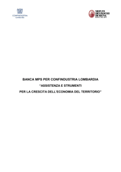 BANCA MPS PER CONFINDUSTRIA LOMBARDIA