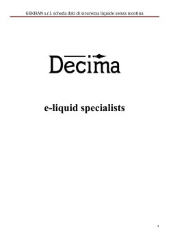 GEKHAN srl scheda dati di sicurezza liquido senza