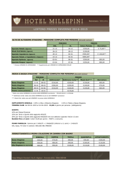 Visualizza il listino - Hotel Millepini, Ovindoli