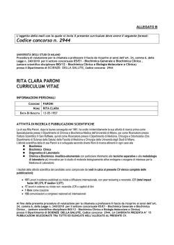 Codice concorso n. 2944 RITA CLARA PARONI