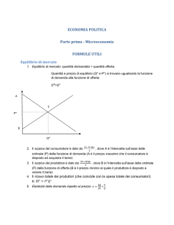 Formule - esercizi microeconomia