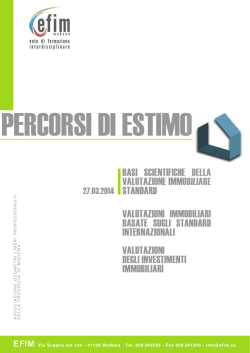 basi scientifiche della valutazione immobiliare standard valutazioni