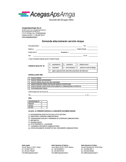 Domanda allacciamento servizio Acqua