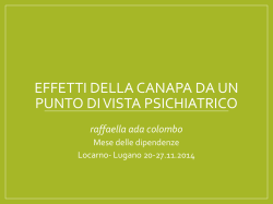 Colombo Ada - Effetti della canapa dal punto di vista psichiatrico