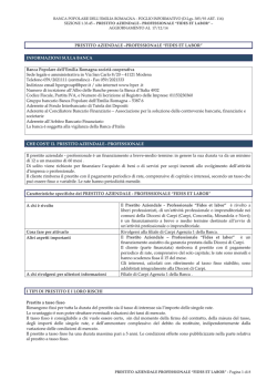 prestito aziendale - professionale "fides et labor"