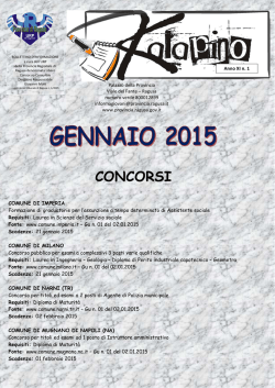Gennaio 2015 - Provincia Regionale di Ragusa