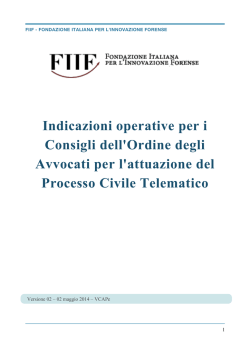 Indicazioni operative - Consiglio Nazionale Forense