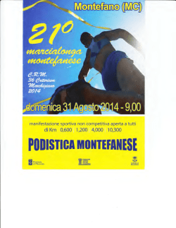 PODISTICA MONTEFANESE - Unione Sportiva Acli