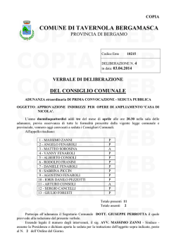 Deliberazione consiliare n. 4 del 03.04.2014