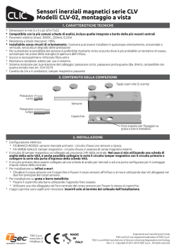 Sensori inerziali magnetici serie CLV Modelli CLV-02