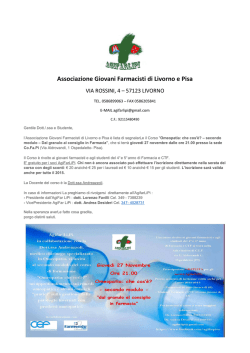 Omeopatia secondo modulo - ordine dei farmacisti della provincia di