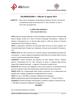 Deliberazione n. 1066 del 14 agosto 2014 [file]