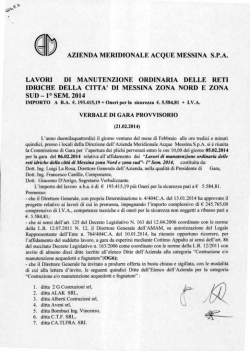 di messina zona nord e - AMAM Azienda Meridionale Acque