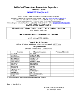 Documento del 15 maggio classe 5^E