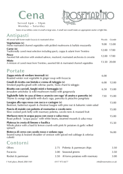 Antipasti Portate Contorni