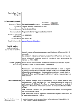 De Luca - UO Ingegneria e Gestione dei Sistemi - IGS