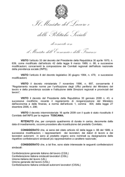 D.I. 6 febbraio 2014 - Ministero del Lavoro e delle Politiche Sociali