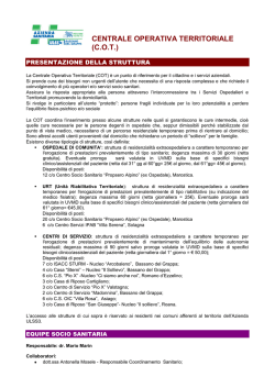 Centrale Operativa Territoriale COT nov. 2014