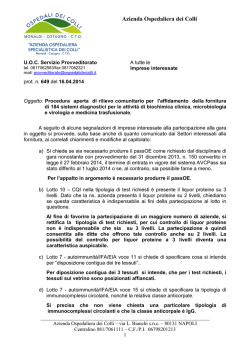 chiarimenti e modifiche al capitolato del 16.04