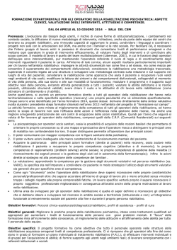 formazione dipartimentale per gli operatori della