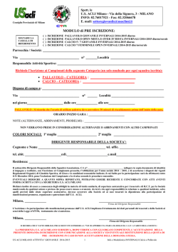 modulo iscrizione cta 2014/15