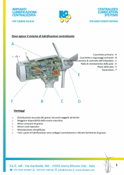 Impianti di Lubrificazione Centralizzata per Turbine Eoliche