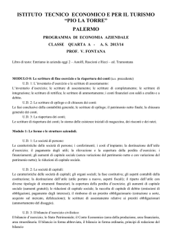 ISTITUTO TECNICO COMMERCIALE STATALE &ldquo;PIO LA TORRE&rdquo;