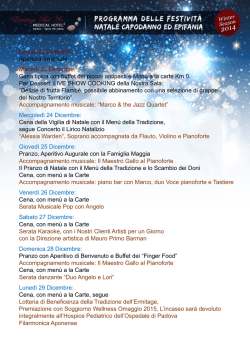 Scarica il Programma delle Festivit&agrave;
