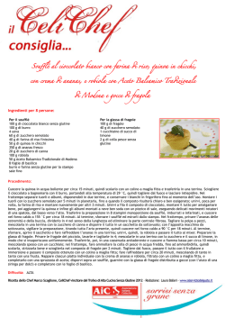 Sofl&eacute; al cioccolato bianco con farna d rso, quinoa