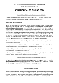 atti depositabili telematicamente con valore legale