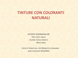 Tinture con coloranti naturali AS 2013-2014