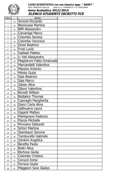ELENCO STUDENTI ISCRITTI FCE