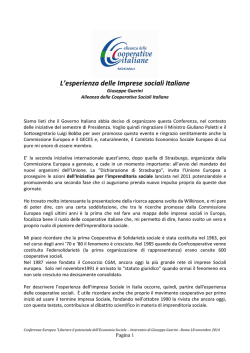 conferenza economia sociale - roma 17/18