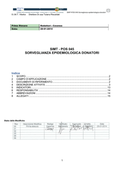 simt - pos 045 sorveglianza epidemiologica donatori